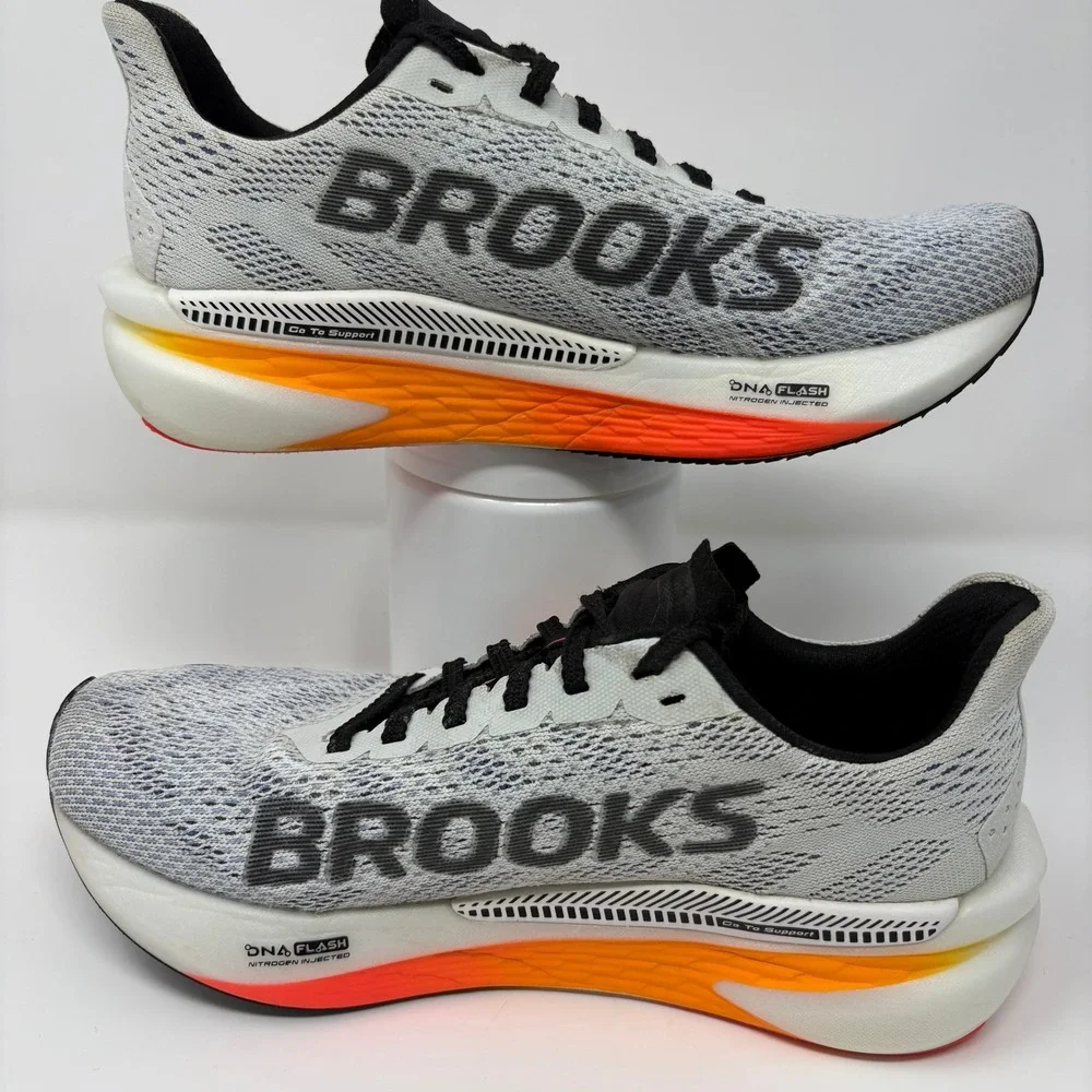 Brooks Hyperion GTS 2 Size 5 Women White Orange Running Shoes 1204221B443